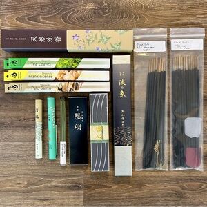 Lot / Bundle of 12 Open-Box Japanese and American Incense